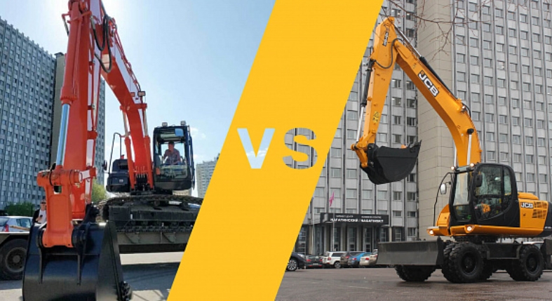 What is the difference between tracked and wheeled excavators?